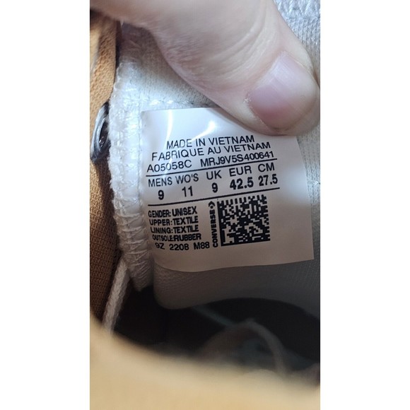 Converse Not A Chuck Untitled3D Hi Golden Tan White Men's SZ 9 Shoes NIB - Picture 8 of 8